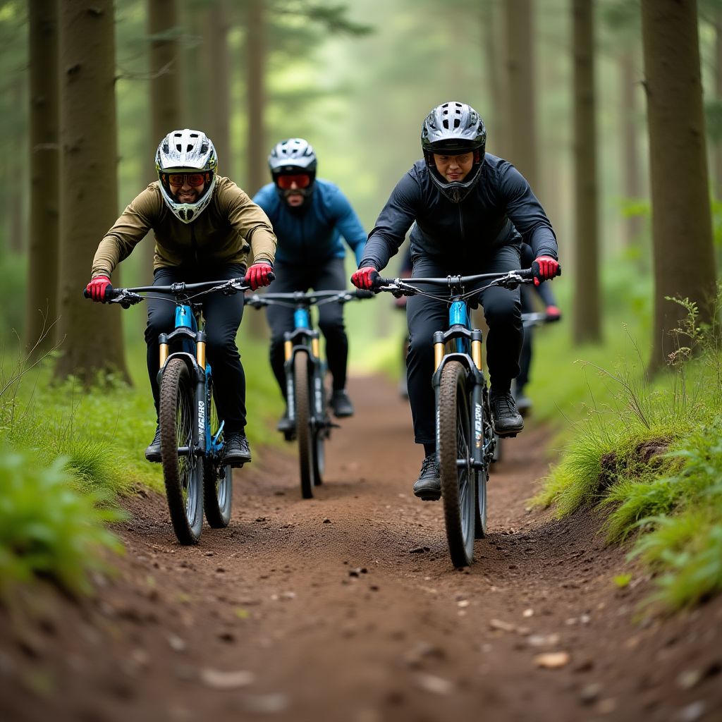 Unser Team bei einer Testfahrt im Gelände