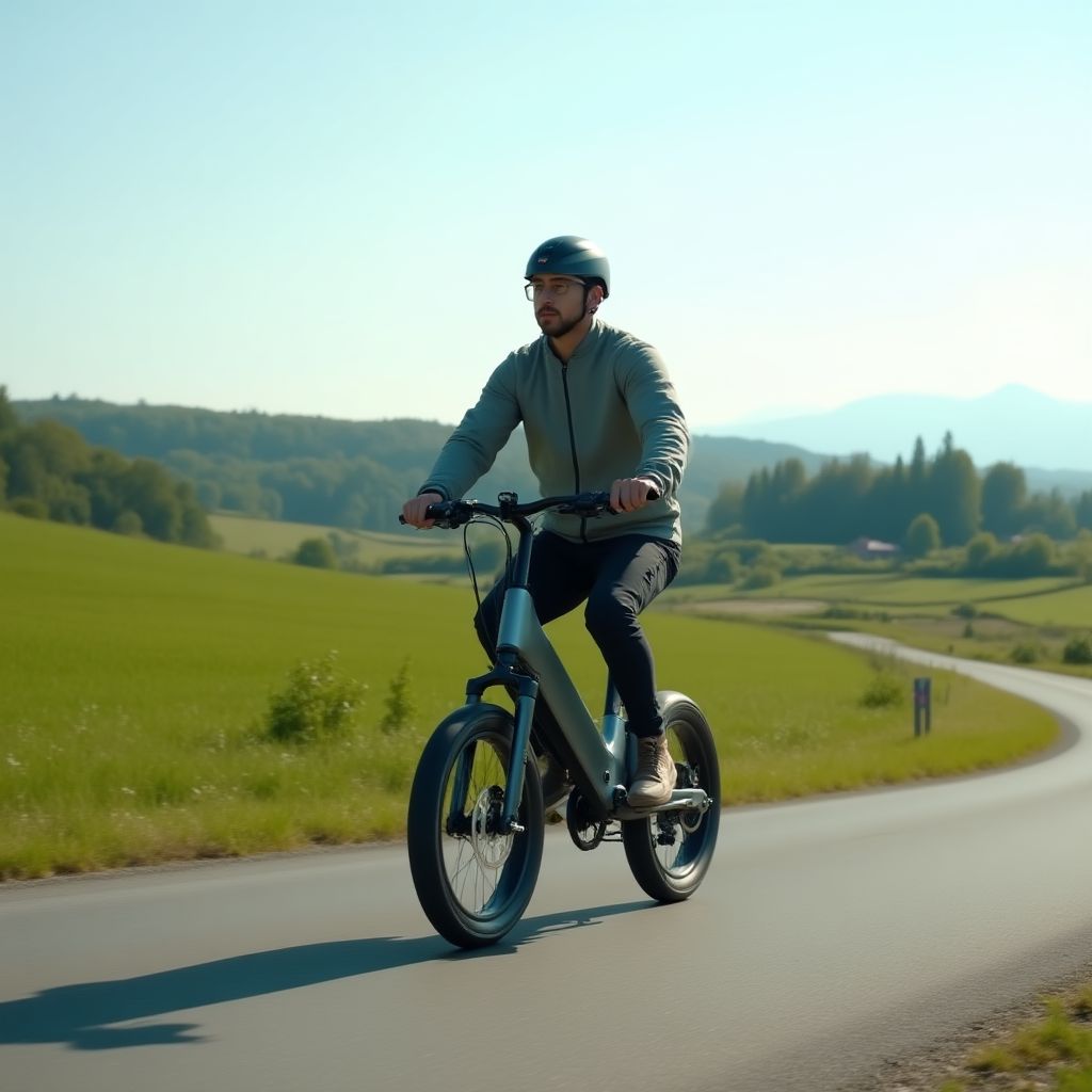 E-Bike auf einer Landstraße