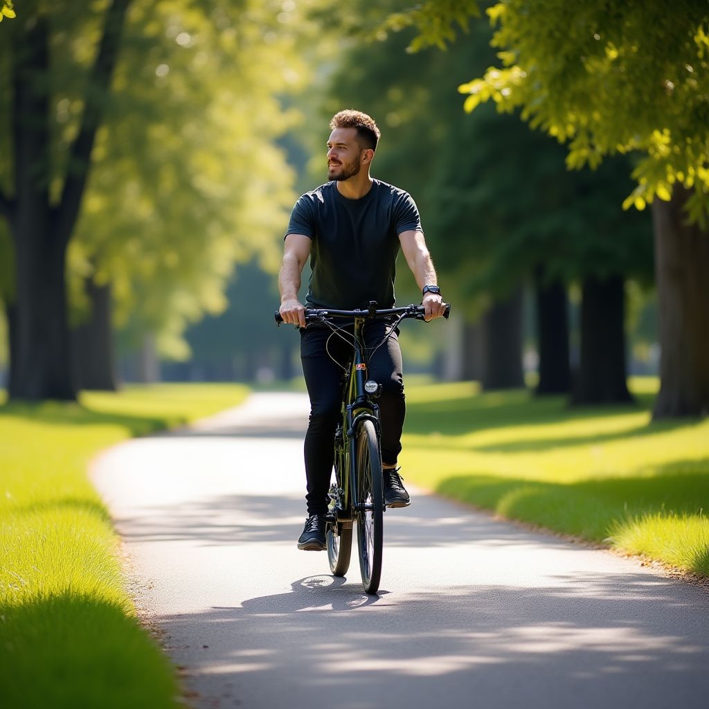 Hochwertiges E-Bike auf Fahrradweg
