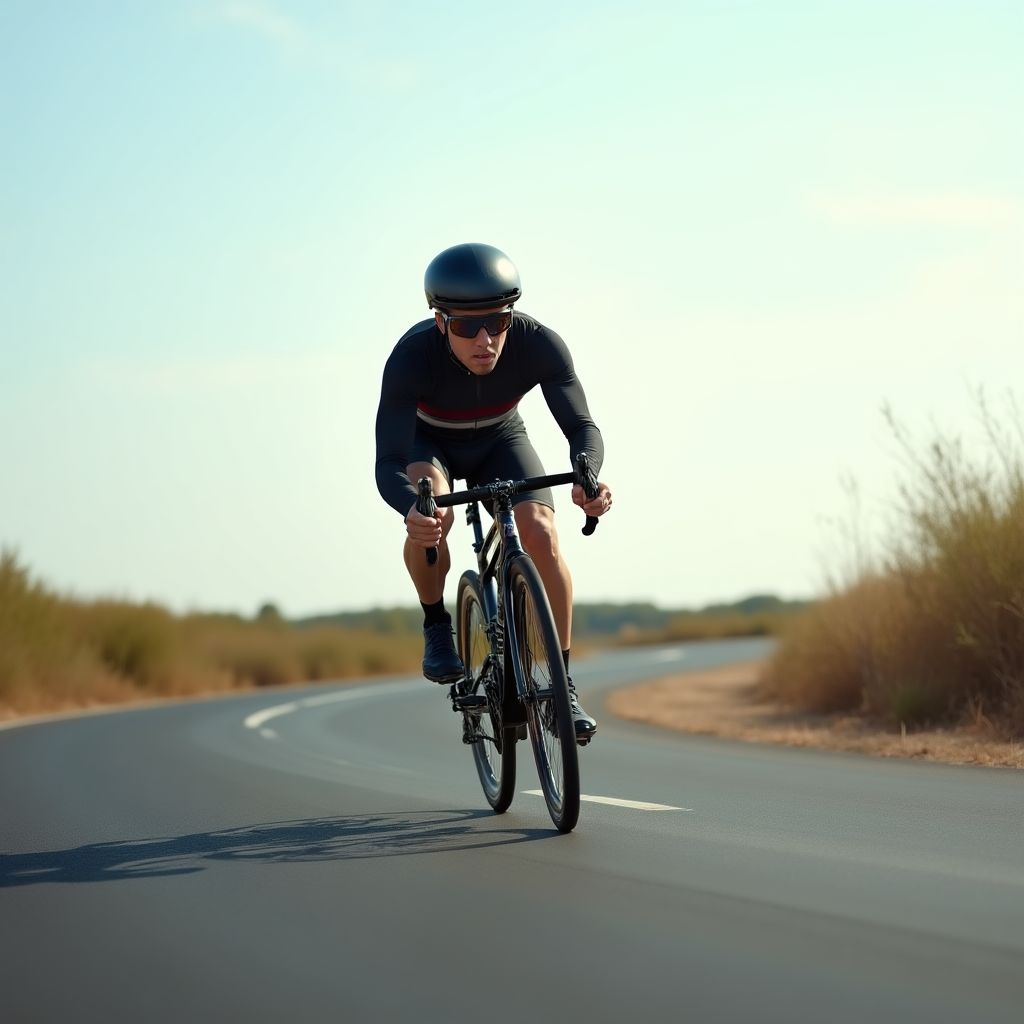 Rennrad auf Asphaltstraße